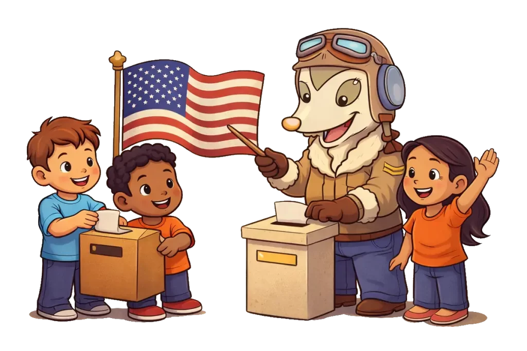 zari-democracia, programa infantil sobre valores de la fundacion Capitan Zarigueya