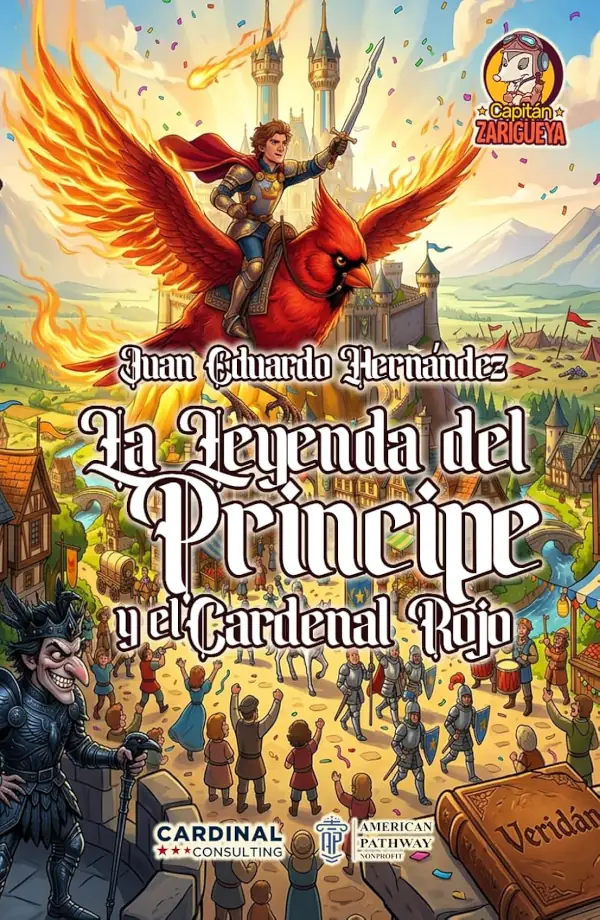 Portada de Libro La Leyenda del Cardenal Rojo, Por Juan Eduardo Hernández, editorial Capitán Zarigüeya